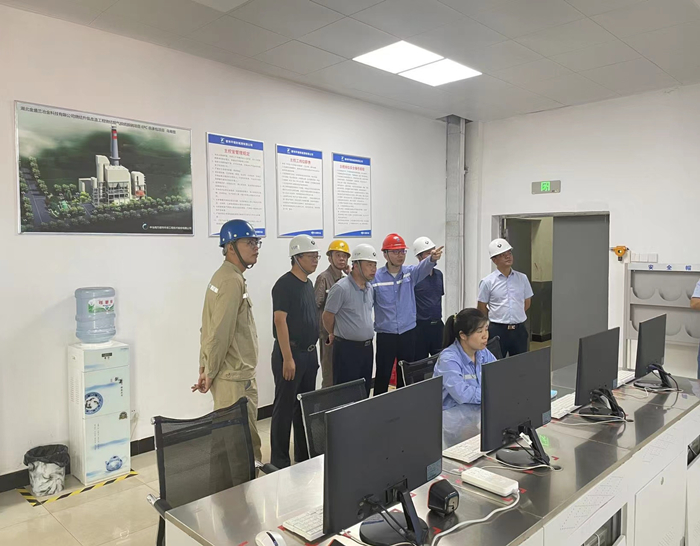 湖北省生態(tài)環(huán)境廳領導視察金盛蘭燒結CFB脫硫脫硝運營現(xiàn)場2.jpg